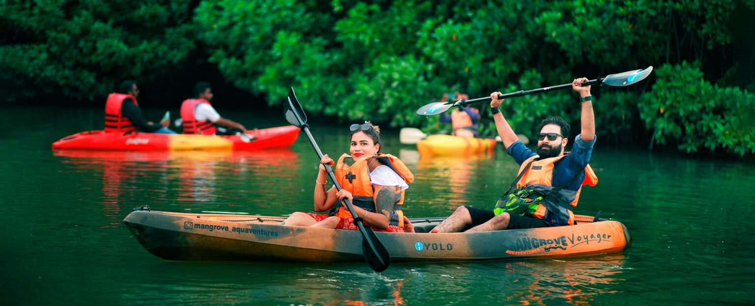 Mangrove aqua ventures Varkala. Best water sports, kayaking